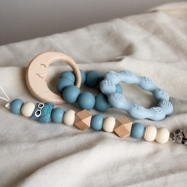 Speenkoord Owl Blue