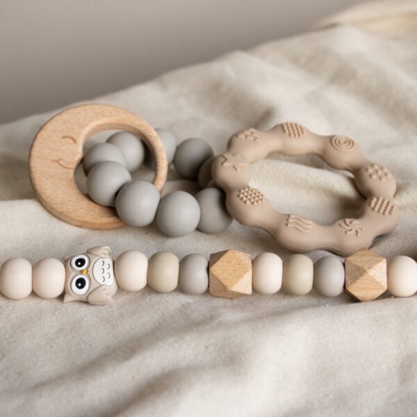 Speenkoord Owl Taupe/Grey