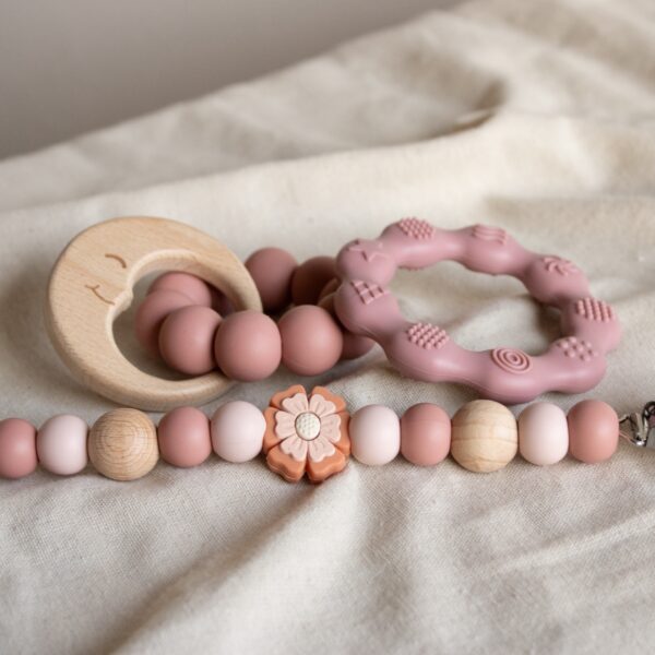 Speenkoord Flower Power Pink