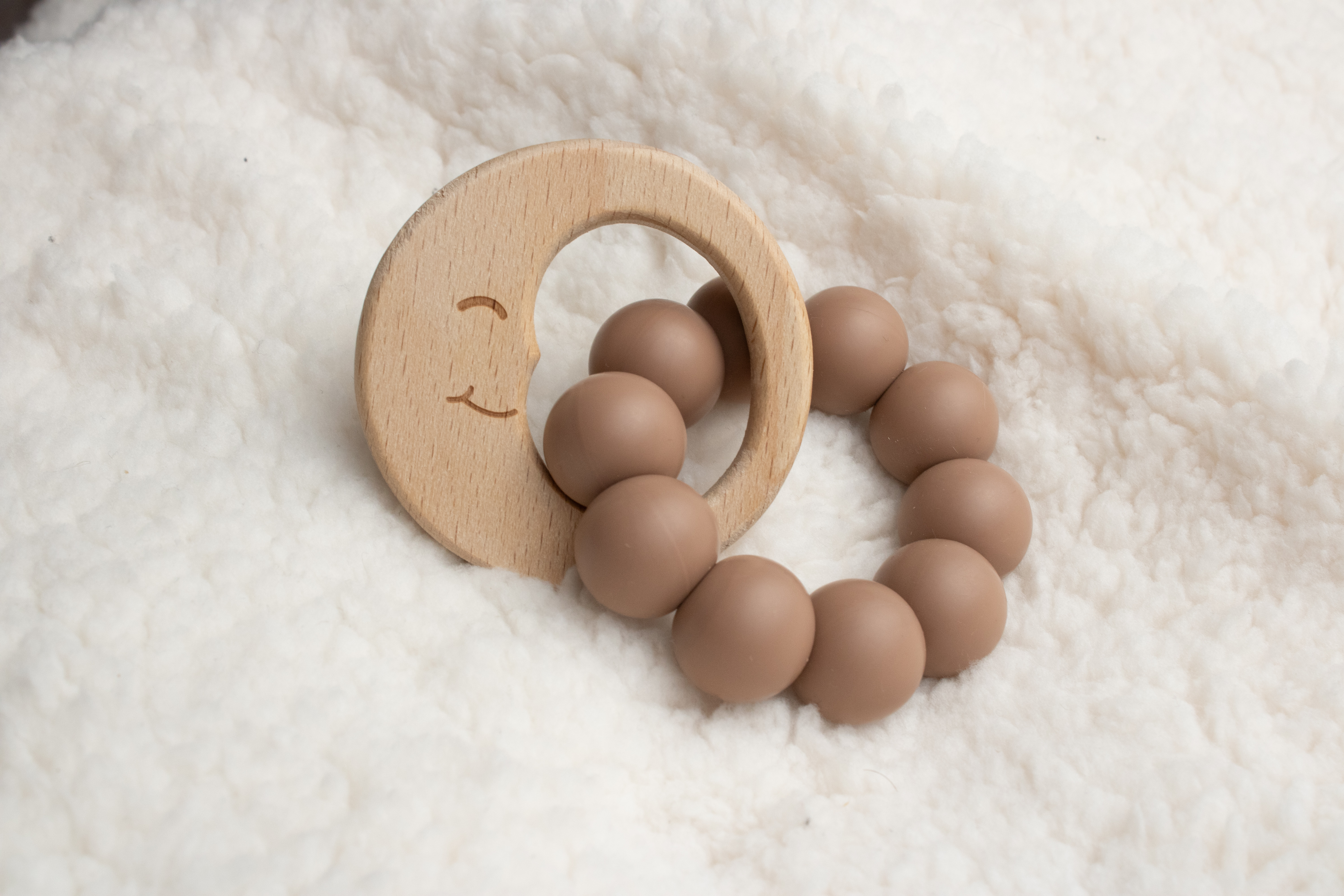 Bijtring, Bijtring hazelnoot , Bijtring bruin , Beige ,